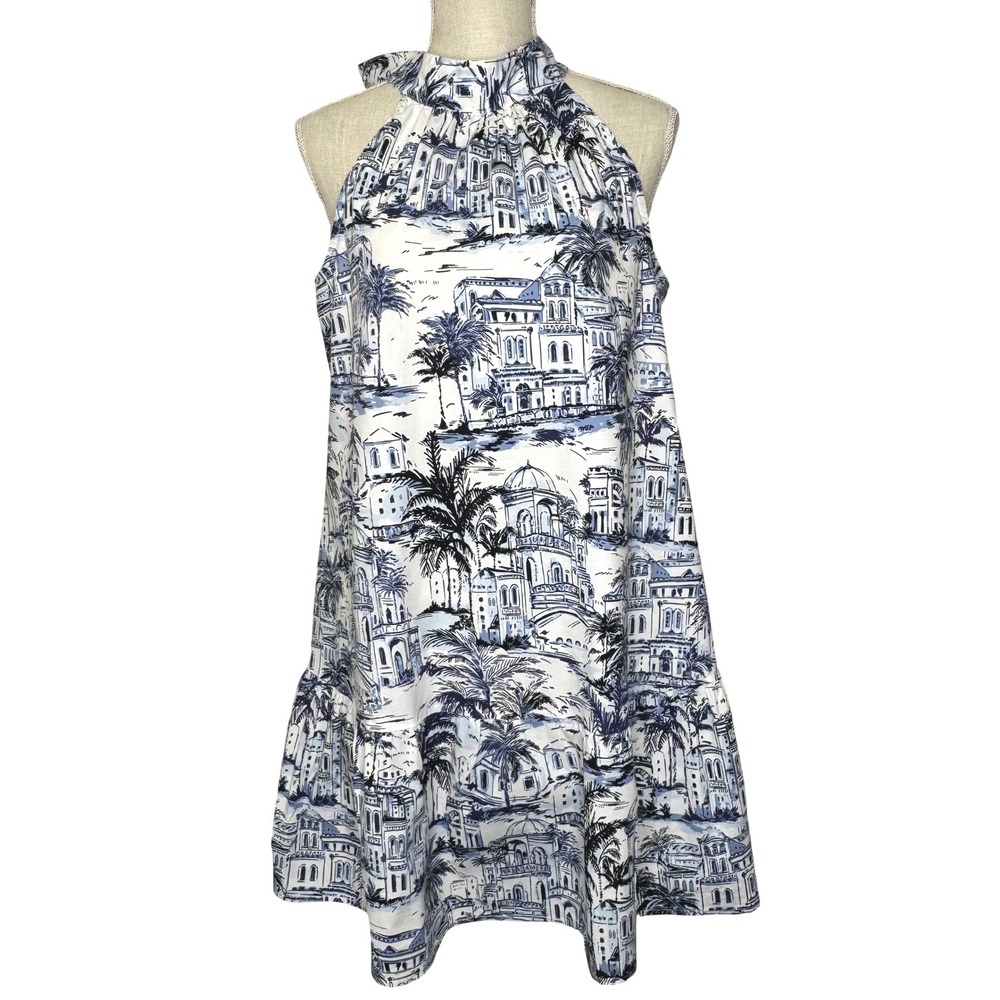 Calypso St.‎ Barth Toile Print Halter Dress Large